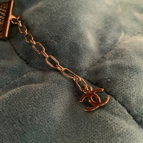 RARE VINTAGE 1990’S CHANEL SILVER RHINESTONES PEARL CHOKER NECKLACE - Picture 5 of 15